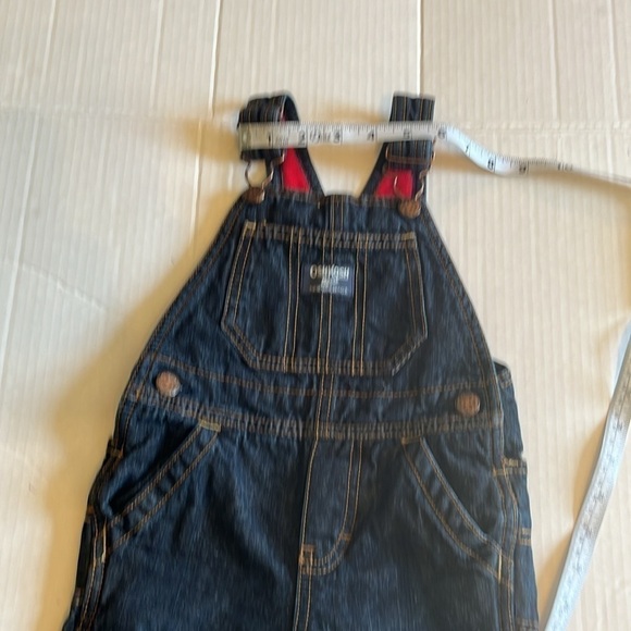 Oshkosh B’gosh-18 months-darker wash blue-carpenter,lined, bib overalls. - Picture 8 of 12
